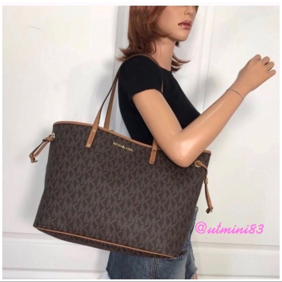 ❤️🌷mk tote/drawstring/large/shoulder bag/brown l - Picture 8 of 8